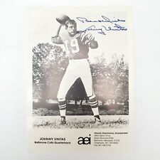 Johnny Unitas - ( Autographed Photo ) - Baltimore Colts - Football Hall of Fame picture