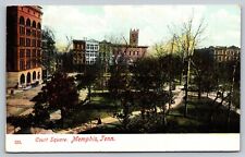 Memphis TN- Tennessee, Court Square, Antique, Vintage c1909 Postcard picture