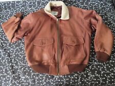 Vintage ACME Clothing Warner Brothers Bugs Bunny sherpa Leather Bomber Jacket XL picture