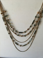 Unique Colorful Multi Strand Beads Chain Statment Necklace 34