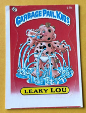 1985 Topps OS1 1st Series 1 Garbage Pail Kids 23b LEAKY LOU Card MISCUT ERROR picture