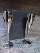 Lenox Kirk Stieff Collection Silver Plated Champagne Flutes w/ Box picture