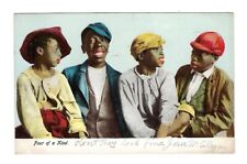 1906 Illustrated Postcard 4 Girls & Boys, 