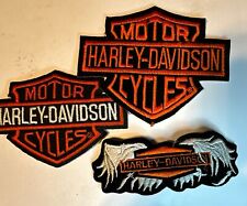 Vintage Lot of 3 Harley Davidson Patches - 40+ Years Old  - Retired Rider picture