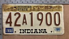 1982 1983 1984 Indiana license plate 42 A 1900 YOM DMV Hoosier State 6777 picture