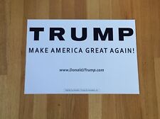 Donald Trump Official 2016 President Campaign Sign Placard MAGA White 2020 picture