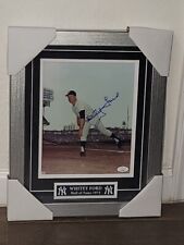 Whitey Ford  FRAMED SIGNED Yankees  8x10 PHOTO JSA  COA Autographed picture