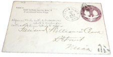 JANUARY 1893 DETROIT BAY CITY & ALPENA TRAIN #1 RPO ALPENA & ALGER MICHIGAN picture