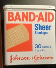 Band Aid Tin Box, With Band-Aids  Vintage Item picture