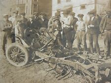 Antique CAR CRASH Photograph 1900s - 1910s BUICK ACCIDENT Explosion picture