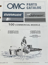 Vintage 1986 OMC Johnson Evinrude Parts Catalog 100 Commercial Models ￼ Nautical picture