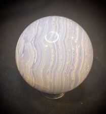 Blue Lace Agate Sphere With Stand 121 Grams picture