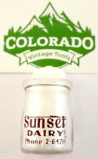 Sunset Dairy (Phone 2-6471) Tucson Az. Oldest Dairy / Glass Milk Creamer / CVT picture