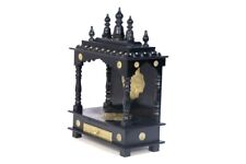 Black Coloured Solid  Worship Engraved Solid Natural Wood Holy Temple Handmade picture