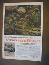 1944 Studebaker Weasel M-29 Cargo Personnel Carrier WWII Vintage PRINT AD 66 picture