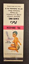 SEXIST VINTAGE Matchbook Cover Pinup Pal's Cafe Alien Take Me To Your Leader picture