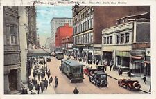 Montreal Canada Downtown 1920s Trolley Ste Catherine Rue Street Vtg Postcard B45 picture