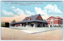 1913 B&O RAILROAD DEPOT POST OFFICE HAGERSTOWN MARYLAND*MD*ANTIQUE POSTCARD picture