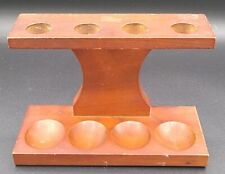 Vintage FAIRFAX Walnut Wood Four Hole Tobacco PIPE STAND Holder  picture