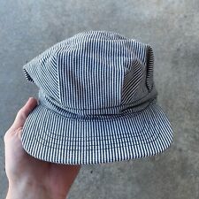 Vtg Railroad Cap Hat Hickory Stripe Conductor Utility Locomotive Size MD USA picture