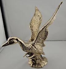Brass Sculpture-Andrea by Sadek Brass Duck in Flight picture