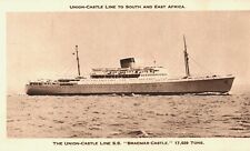 The Union Castle Line SS Braemar Castle Ship Postcard 03.65 picture