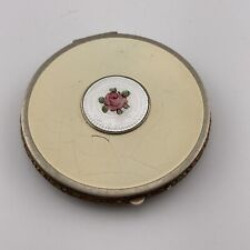 Vintage 1930s Bliss Bros Celluloid Compact with Guilloche Rose Insert picture