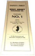 JULY 1990 WEST JERSEY RAILROAD EMPLOYEE TIMETABLE #1 picture