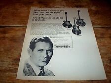 CHET ATKINS ( GRETSCH GUITAR / Country Gentleman ) 1968 Vintage magazine Ad NM- picture