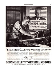 Vtg Print Ad 1942 Oldsmobile General Motors World War II War Effort President picture