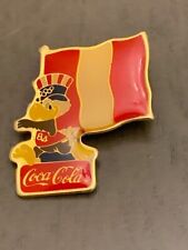 Coca Cola Pin “Peru” 1984 Olympics International Flag Pin Series Los Angeles picture