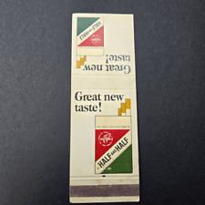 Vintage Matchcover Half and Half Cigarettes Tobacciana picture