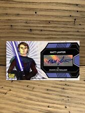 2009 Topps Star Wars Clone Wars Matt Lanter as Anakin Skywalker Autograph Fresh picture