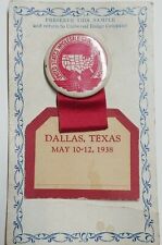 Vintage Universal Badge Company Pin USWGA Grocers Assoc - Dallas Texas May 1938 picture