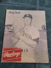 Vintage MICKEY MANTLE RAWLINGS BASEBALL glove sign poster picture