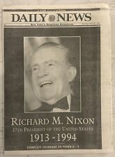 New York Daily News  Richard Nixon Dies April 23 , 1994 Beautiful  Condition picture