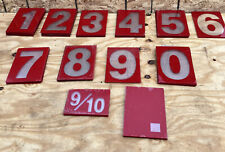 Oil & Gas Station Acrylic Price Sign Numbers New Old Stock Red picture