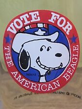 Vintage Vote For The American Beagle Snoopy Glass 1958 Peanuts - Charlie Brown picture