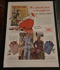 BVD Shirts Santa Claus WW2 Print Ad Advertisement 1942 Vintage 10x13 picture