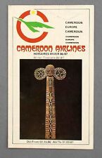 CAMEROON AIRLINES AIRLINE TIMETABLE WINTER 1986/87 EUROPE EDITION AFRICA picture