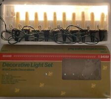 Vintage Sears Decorative Christmas Light Set CANDLE 1980s Works picture