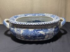 Unique Blue & White Porcelain Foot Bath Basin Chinese Blue Willow picture