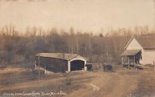 RPPC Bluff Mills Indiana IN Sugar Creek Covered Bridge c1911 Photo Postcard L2 picture
