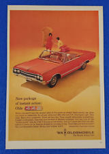 1965 OLDSMOBILE 4-4-2 CONVERTIBLE ORIGINAL CLASSIC PRINT AD OLDS MUSCLE CAR picture