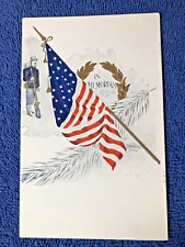 Antique Postcard Military Civil War Soldier Patriotic Decoration Day, Embossed picture