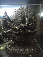 18'' China Tibet Dojre Phurba Vajrakila Buddha Yab-yum Bronze Statue picture