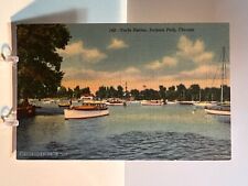 Chicago IL-Illinois, Yacht Harbor, Jackson Park, Antique, Vintage Postcard picture