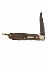 Vintage 96 OT Bearhead Trapper Pocket knife with tweezers and scribe picture