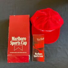 NOS Vintage 1985 Marlboro Sports Cap New in Box w Brochure Red picture