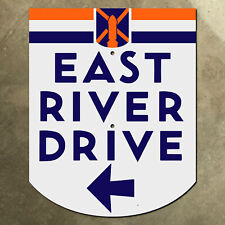 New York City East River Drive highway marker road sign 1936 16x20 FDR picture
